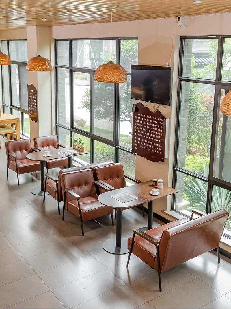 Retro industrial style coffee shop bar card seat clear bar sofa music meal bar table and chair combination to negotiate set busi
Retro industrial style coffee shop bar card seat clear bar sofa music meal bar table and chair combination to negotiate set busi