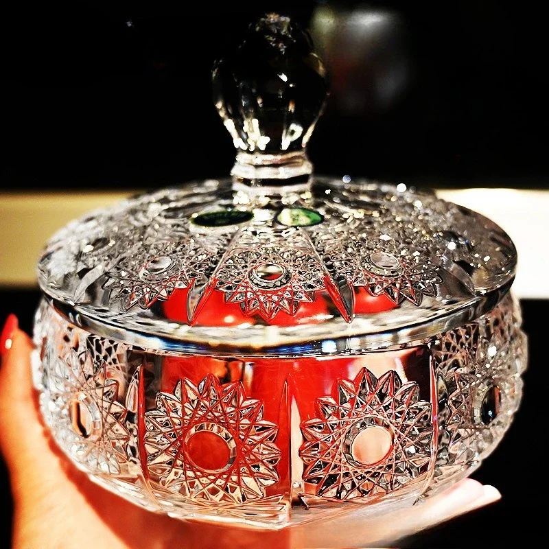 Crystal glass high-end candy jar jewelry box sugar jar storage jar ornament gift
Crystal glass high-end candy jar jewelry box sugar jar storage jar ornament gift