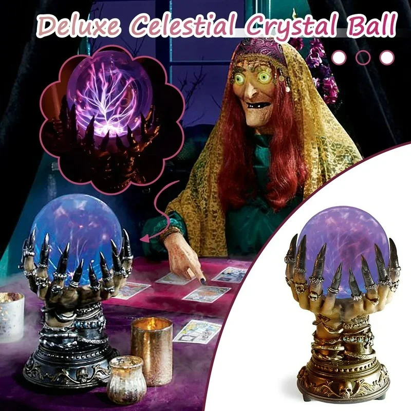 2022 Halloween Crystal Ball Creative Luminous Luxury Celestial Magic Skull Finger Plasma Ball Ghost Home Decoration
2022 Halloween Crystal Ball Creative Luminous Luxury Celestial Magic Skull Finger Plasma Ball Ghost Home Decoration