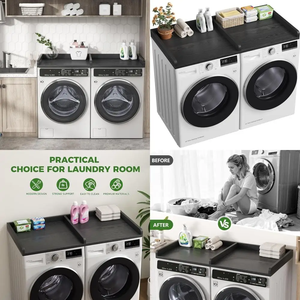 54 x 27.5 Wooden Laundry Countertop for Washer/Dryer, Spacious Folding and Storage Solution
54 x 27.5 Wooden Laundry Countertop for Washer/Dryer, Spacious Folding and Storage Solution