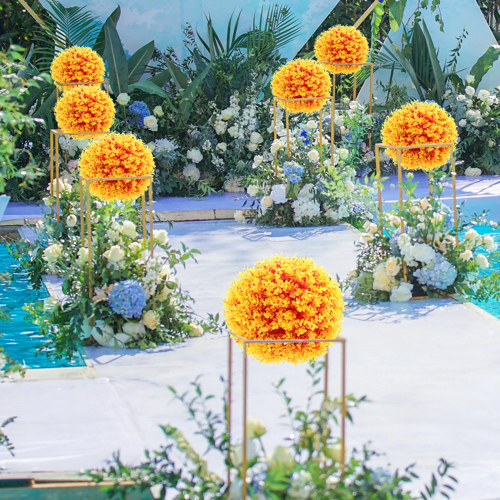 Eucalyptus Leaf Decorative 25cm Orange Artificial Grass Balls for Indoor Outdoor Wedding Party DIY Topiary Faux Greenery
Eucalyptus Leaf Decorative 25cm Orange Artificial Grass Balls for Indoor Outdoor Wedding Party DIY Topiary Faux Greenery