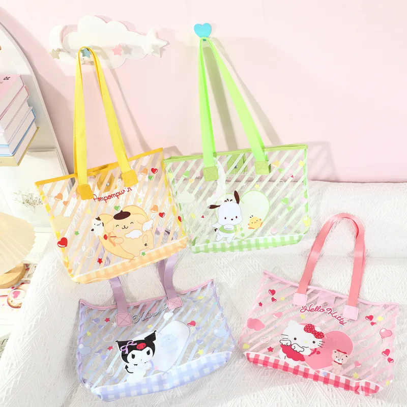 Transparent Hello Kitty Shoulder Bag Cartoon Kuromi My Melody Large Capacity Storage Bag Shopping Bags Student Portable Handbag
Transparent Hello Kitty Shoulder Bag Cartoon Kuromi My Melody Large Capacity Storage Bag Shopping Bags Student Portable Handbag