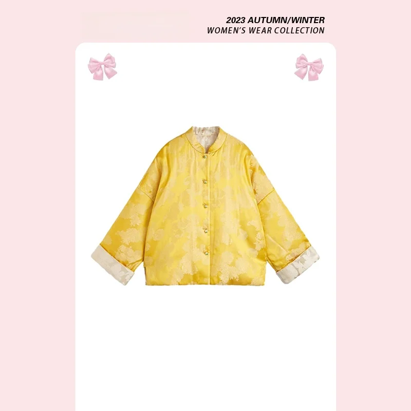 Новая китайская двусторонняя хлопковая куртка OERALCIS для женщин, осенне-зимнее пальто в стиле Ян Мэй и Хун Юань
Новая китайская двусторонняя хлопковая куртка OERALCIS для женщин, осенне-зимнее пальто в стиле Ян Мэй и Хун Юань