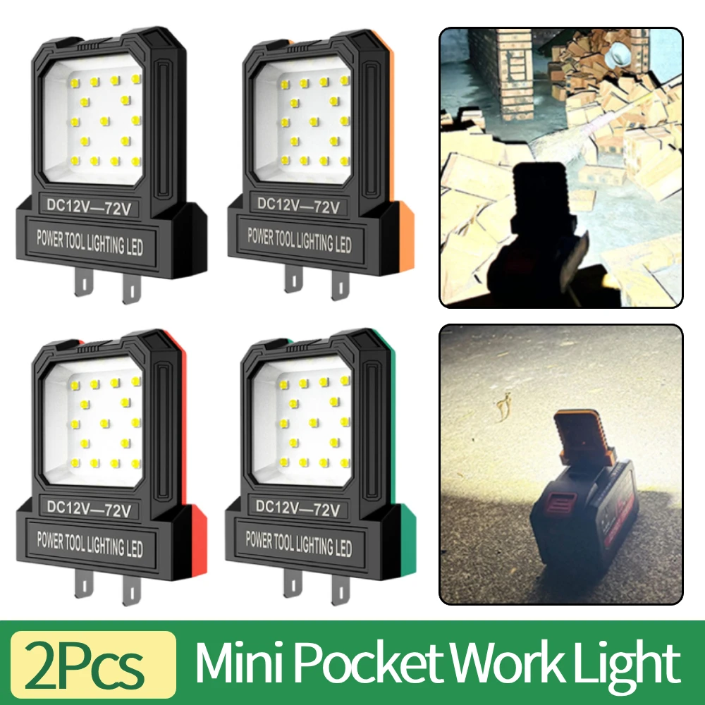 2 шт. 12В-72В светодиодные мини-фонари для работы с 2 режимами освещения, без батареи, 550 лм, суперяркий прожектор, аксессуары для электроинструментов
2 шт. 12В-72В светодиодные мини-фонари для работы с 2 режимами освещения, без батареи, 550 лм, суперяркий прожектор, аксессуары для электроинструментов