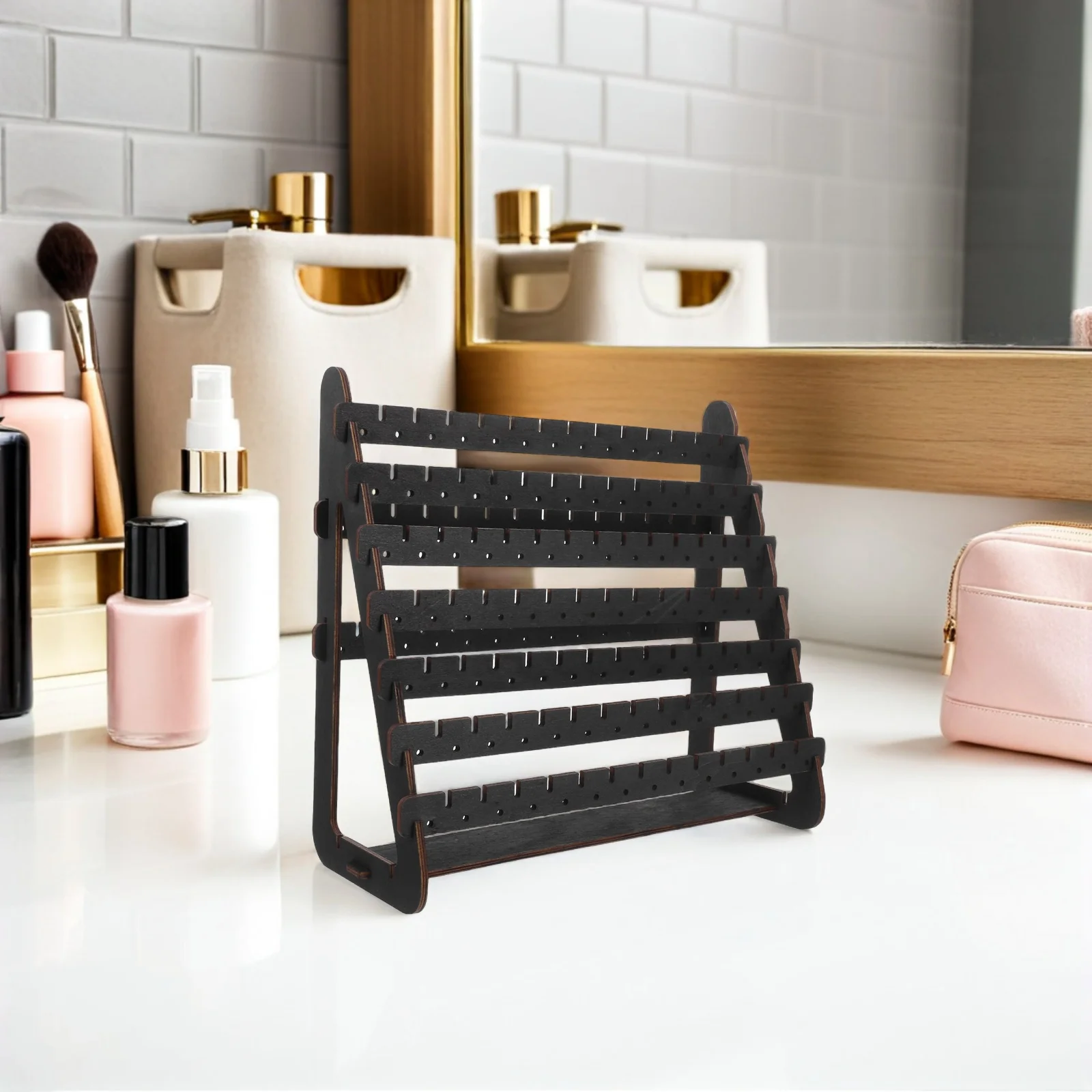 2Pcs Vintage Wood Earring Display Stand Jewelry Organizer Rack Holder Compact Jewelry Display Holder for Shelf Vanity Counter
2Pcs Vintage Wood Earring Display Stand Jewelry Organizer Rack Holder Compact Jewelry Display Holder for Shelf Vanity Counter