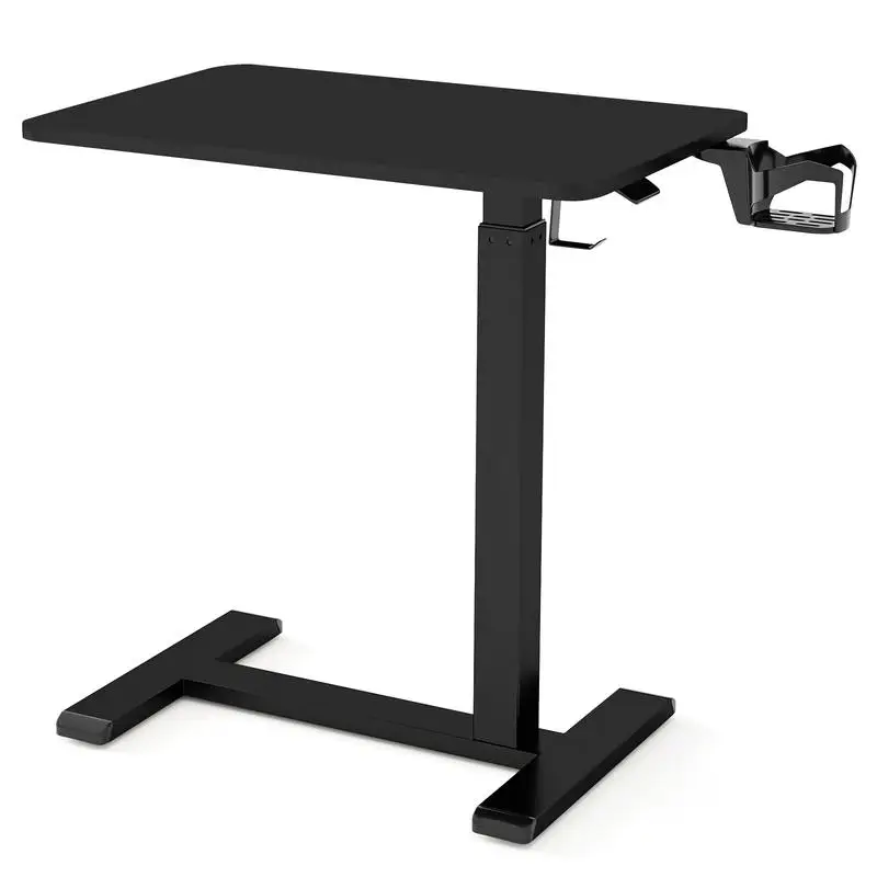 Mobile Standing Desk Height Adjustable Overbed Bedside Table with Cup Holder-Black
Mobile Standing Desk Height Adjustable Overbed Bedside Table with Cup Holder-Black