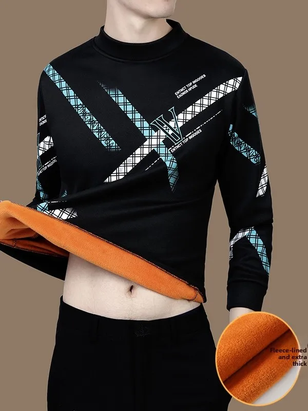 Теплый комплект нижней одежды, мужская осенняя одежда с высоким воротником на подкладке, модная одежда с базовым слоем и принтом
Теплый комплект нижней одежды, мужская осенняя одежда с высоким воротником на подкладке, модная одежда с базовым слоем и принтом