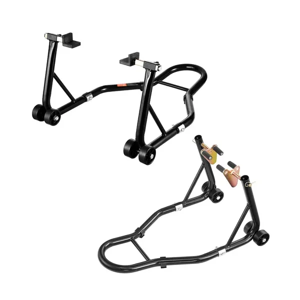 Motorcycle Stand Lift, 1100lbs Capacity Front Rear Combo Stand Lift, Front Wheel Dual-Fork Stand, Rear U+L Fork Swingarm
Motorcycle Stand Lift, 1100lbs Capacity Front Rear Combo Stand Lift, Front Wheel Dual-Fork Stand, Rear U+L Fork Swingarm