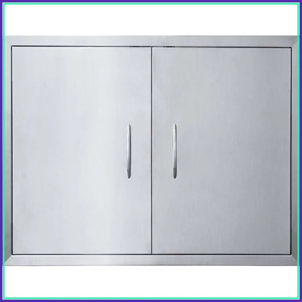 30"W x 21"H Double Outdoor Kitchen Doors, Thickened 304 Brushed Stainless Steel BBQ Access Door for Island
30"W x 21"H Double Outdoor Kitchen Doors, Thickened 304 Brushed Stainless Steel BBQ Access Door for Island