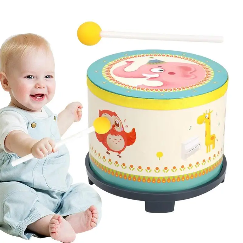 Toddler Drum Set Wood Percussion Musical Instruments With Cartoon Pattern Four Rubber Feet Wooden Music Kit Music Toys Sensory 
Toddler Drum Set Wood Percussion Musical Instruments With Cartoon Pattern Four Rubber Feet Wooden Music Kit Music Toys Sensory