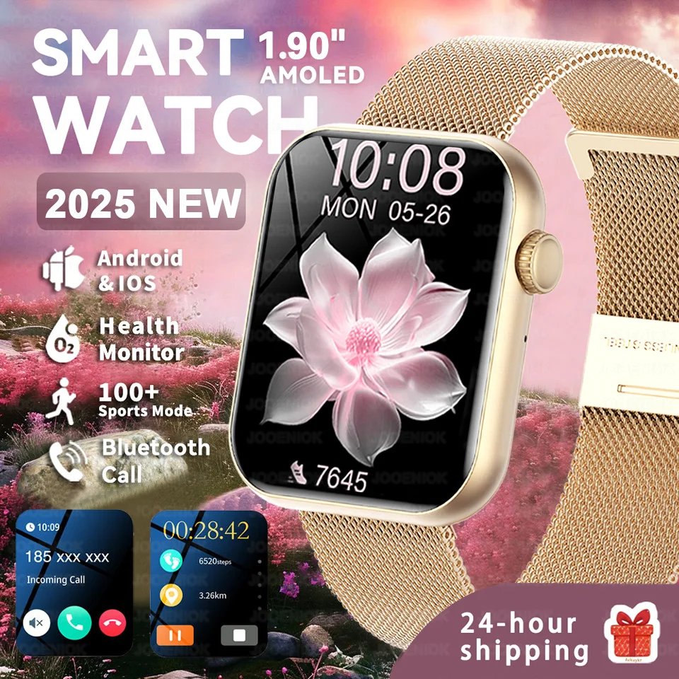 2025 New Fashion Smart Watch Woman Health Monitor Sports Bracelet Bluetooth Call 1.9-inch Big Screen Smartwatch Gift Android iOS
2025 New Fashion Smart Watch Woman Health Monitor Sports Bracelet Bluetooth Call 1.9-inch Big Screen Smartwatch Gift Android iOS