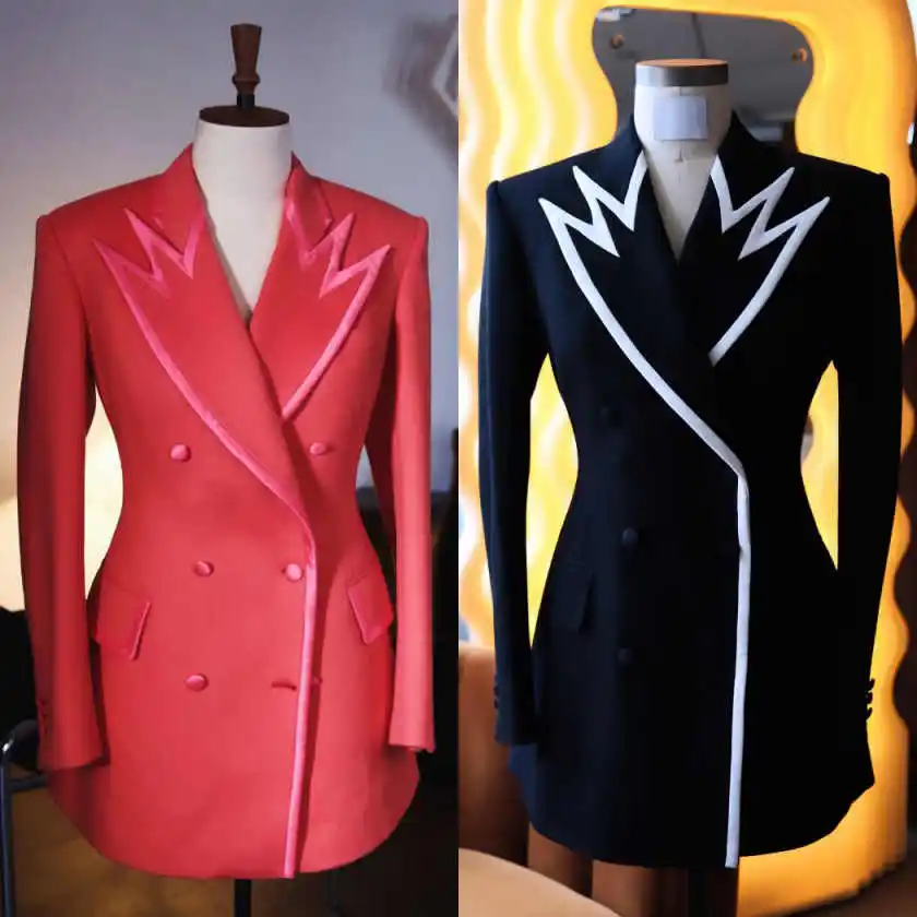 Fashion Men Suits 2 Pieces Jacket Pants Double Breasted Peaked Lapel Formal Occasion Business Office Prom Customized
Fashion Men Suits 2 Pieces Jacket Pants Double Breasted Peaked Lapel Formal Occasion Business Office Prom Customized