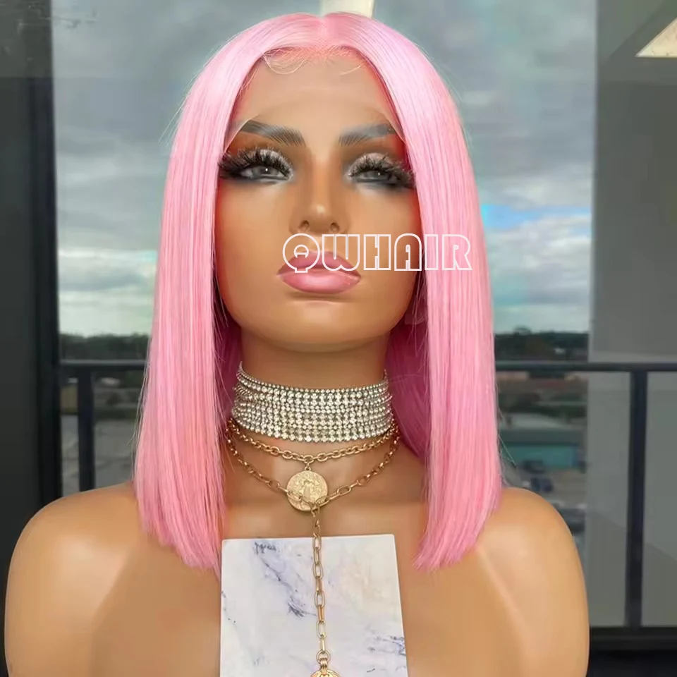 QW Synthetic Hair Pink Color Bob Short Straight 13X4 Soft Lace Front Wig For Women Hair Heat Resistant Fiber Cosplay Daily
QW Synthetic Hair Pink Color Bob Short Straight 13X4 Soft Lace Front Wig For Women Hair Heat Resistant Fiber Cosplay Daily