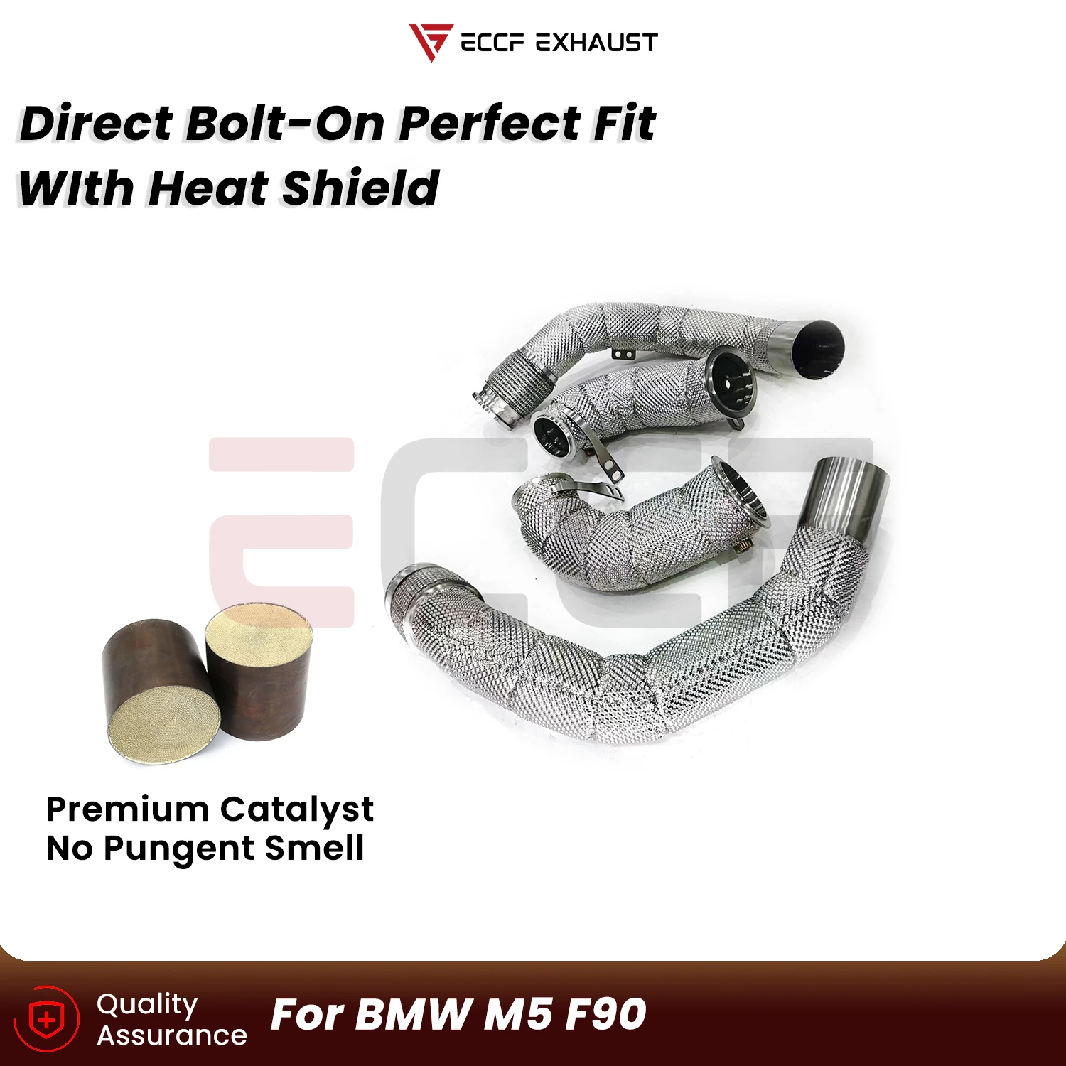Sporty Downpipe With Heat Shield For BMW M5 F90 Aggressive Exhaust Sound Plug and Play Upgrade Performance
Sporty Downpipe With Heat Shield For BMW M5 F90 Aggressive Exhaust Sound Plug and Play Upgrade Performance