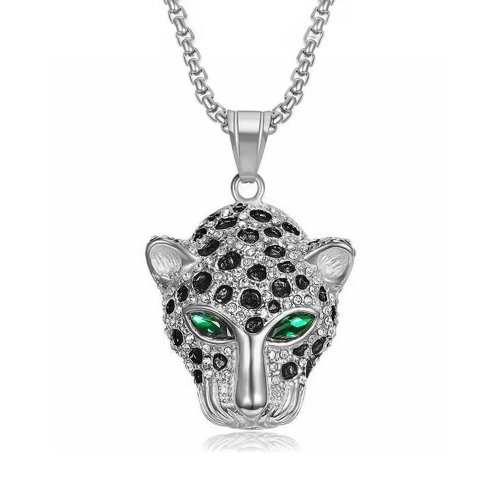 Fashion Vintage Stainless Steel Leopard Head Pendant Necklace Hip Hop Biker Animal Necklaces For Men Women Classic Jewelry Gifts
Fashion Vintage Stainless Steel Leopard Head Pendant Necklace Hip Hop Biker Animal Necklaces For Men Women Classic Jewelry Gifts