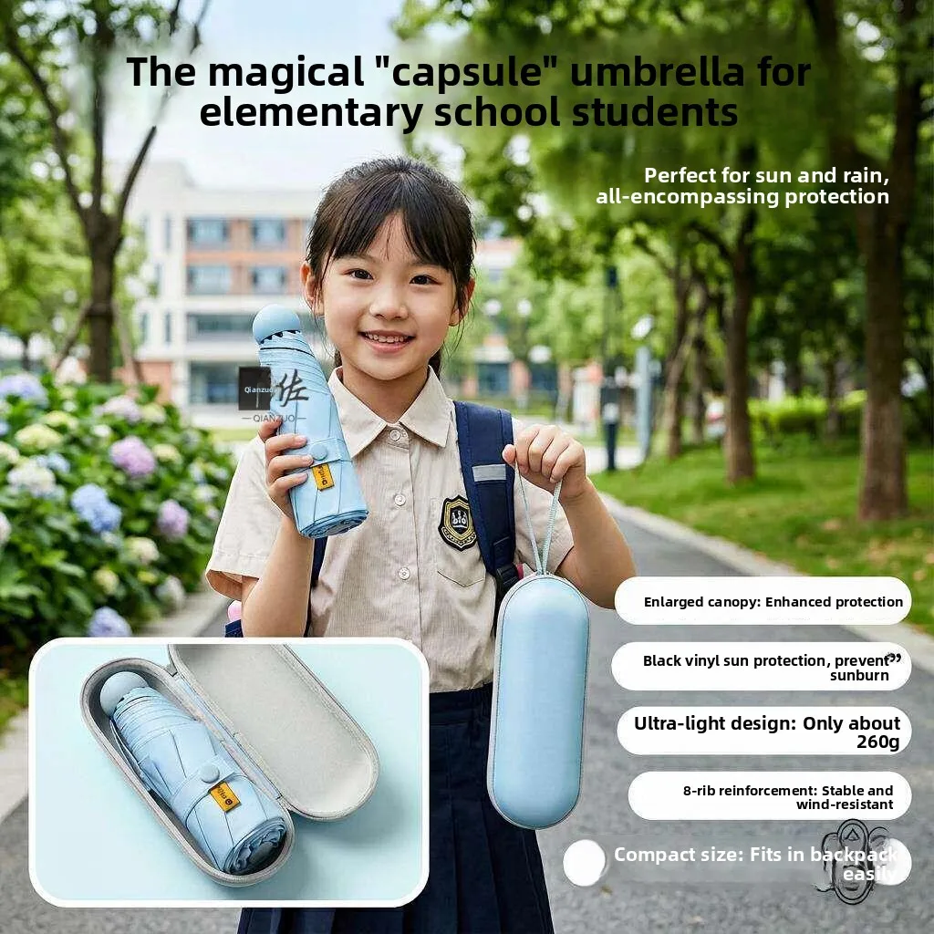 Children's Portable Folding Umbrella Lightweight Sunshade Rainproof School Bag Umbrella Student Special Purpose Elementary Sc...
Children's Portable Folding Umbrella Lightweight Sunshade Rainproof School Bag Umbrella Student Special Purpose Elementary Sc...