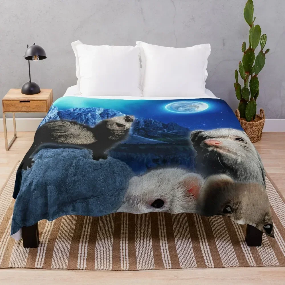 The Ferret Moon Throw Blanket Machine Washable Soft Warm Blanket
The Ferret Moon Throw Blanket Machine Washable Soft Warm Blanket