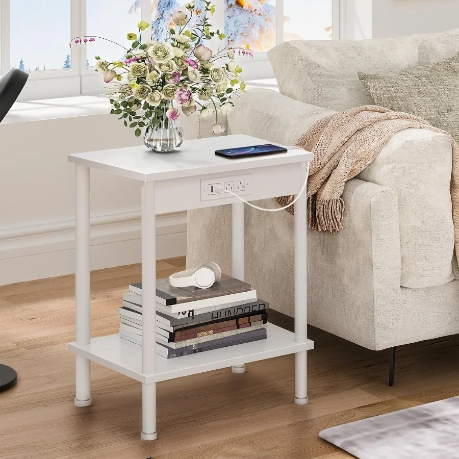 End Table with Charging StationSmall Side Table 2Tier Nightstand with Storage Shelf Sofa Bedside Table for Small Spaces in Livi
End Table with Charging StationSmall Side Table 2Tier Nightstand with Storage Shelf Sofa Bedside Table for Small Spaces in Livi