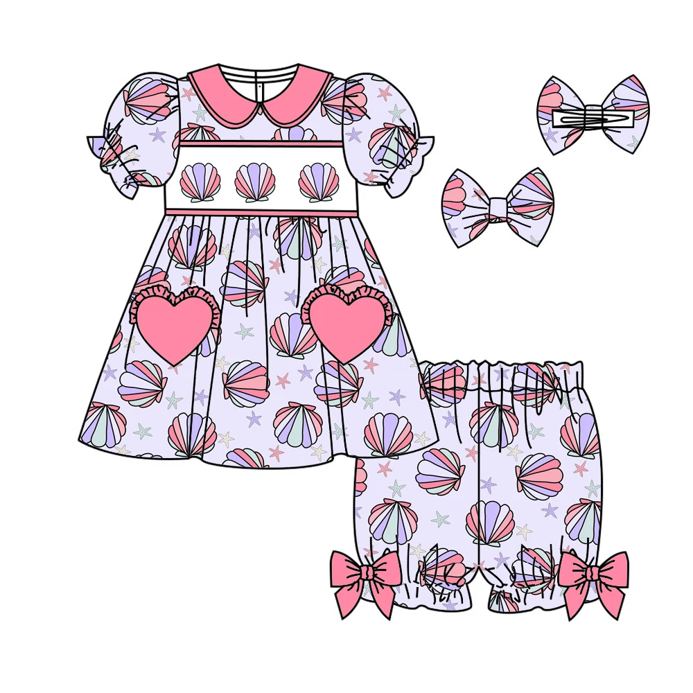 Girls Boys Summer Pajama Set Wholesale Pink Love Pocket Short Sleeve Set Shell Print Matching Brother and Sister Set Milk Silk
Girls Boys Summer Pajama Set Wholesale Pink Love Pocket Short Sleeve Set Shell Print Matching Brother and Sister Set Milk Silk