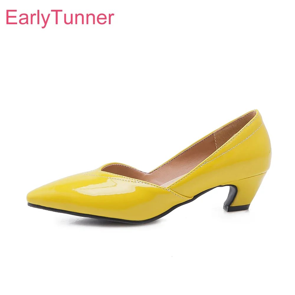 Spring Brand New Glossy Yellow Red Women Formal Pumps Sexy Chunky Heels Lady Shoes Plus Big Small Size 30 46 48
Spring Brand New Glossy Yellow Red Women Formal Pumps Sexy Chunky Heels Lady Shoes Plus Big Small Size 30 46 48