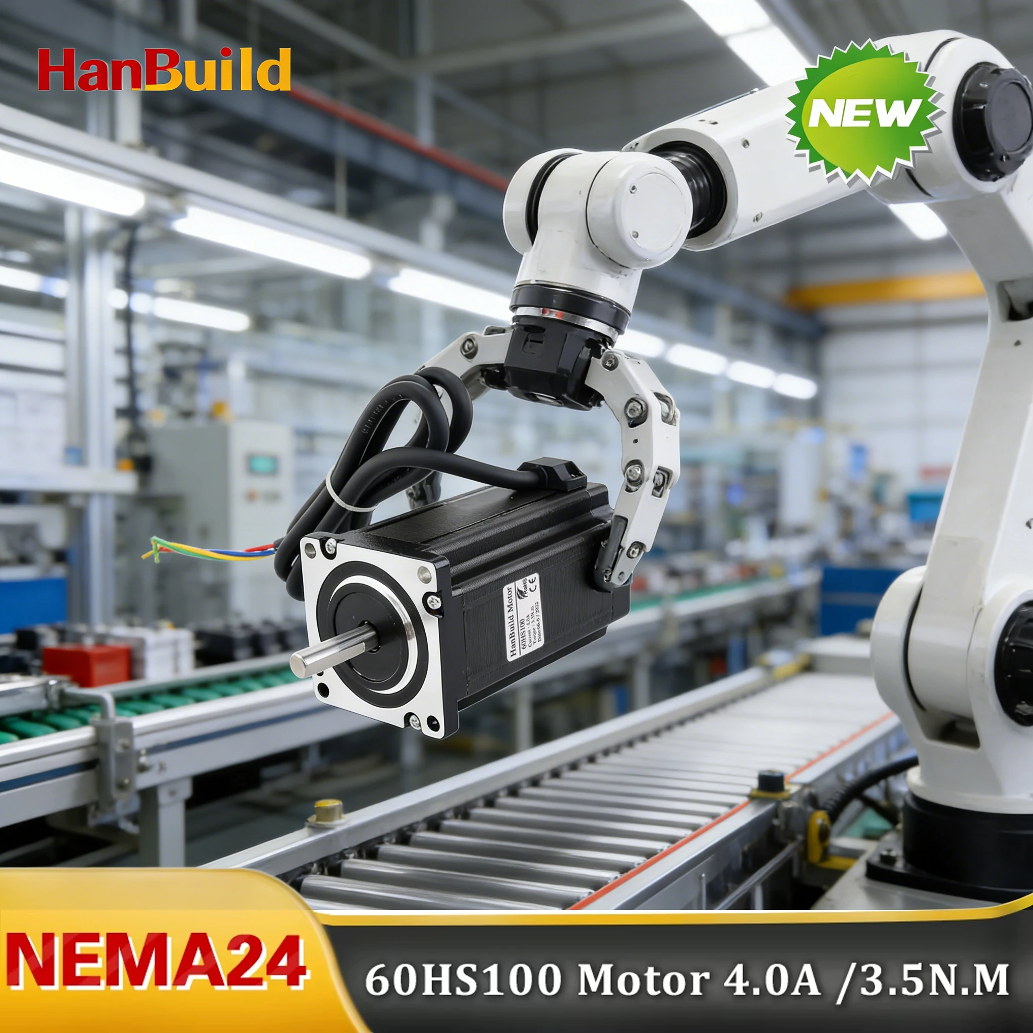Новые технологии: 3 шт. шаговых двигателей Nema24 60HS100, 1.8 градуса, 4-проводные, 3.5 Н·м, 4.0 А, 60-ступенчатые шаговые двигатели для фрезерных станков с ЧПУ
Новые технологии: 3 шт. шаговых двигателей Nema24 60HS100, 1.8 градуса, 4-проводные, 3.5 Н·м, 4.0 А, 60-ступенчатые шаговые двигатели для фрезерных станков с ЧПУ