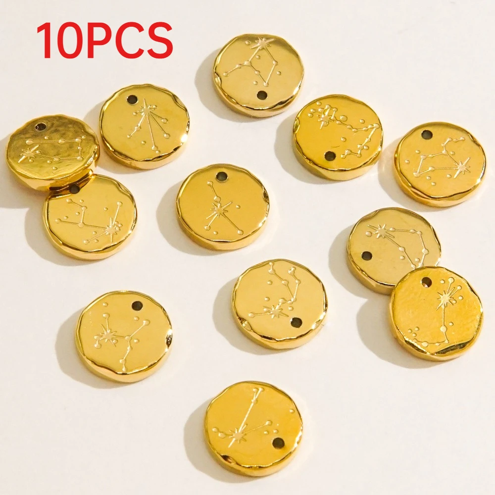 10Pcs 10mm Zodiac Sign Charms Stainless Steel DIY Jewelry Pendants Fashion Accessories
10Pcs 10mm Zodiac Sign Charms Stainless Steel DIY Jewelry Pendants Fashion Accessories