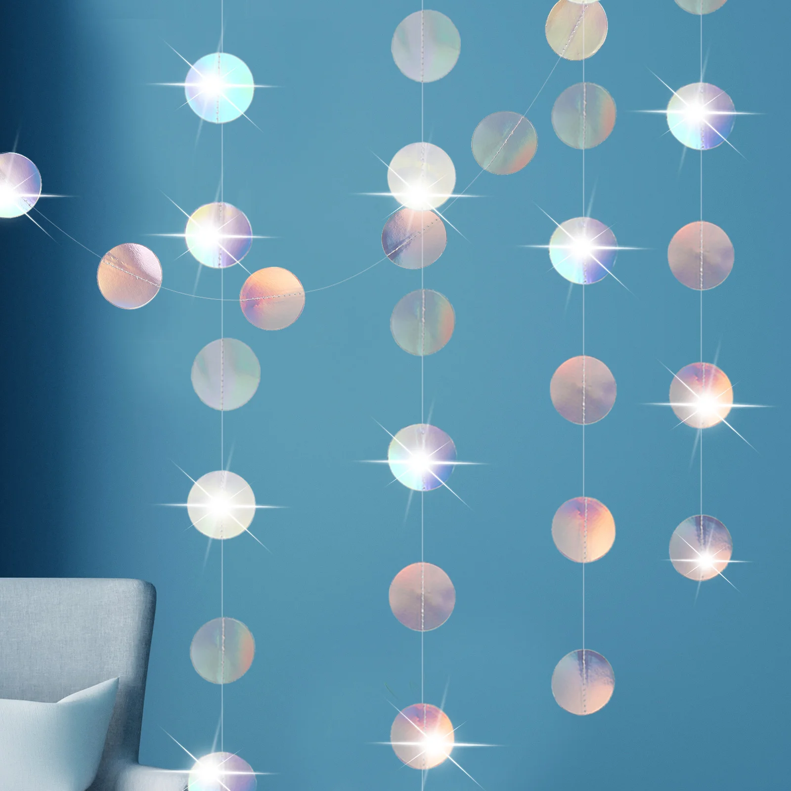 5Pcs Iridescent Circle Dot Garland Glitter Party Decorations Birthday Wedding Disco Hanging Decor 4m
5Pcs Iridescent Circle Dot Garland Glitter Party Decorations Birthday Wedding Disco Hanging Decor 4m