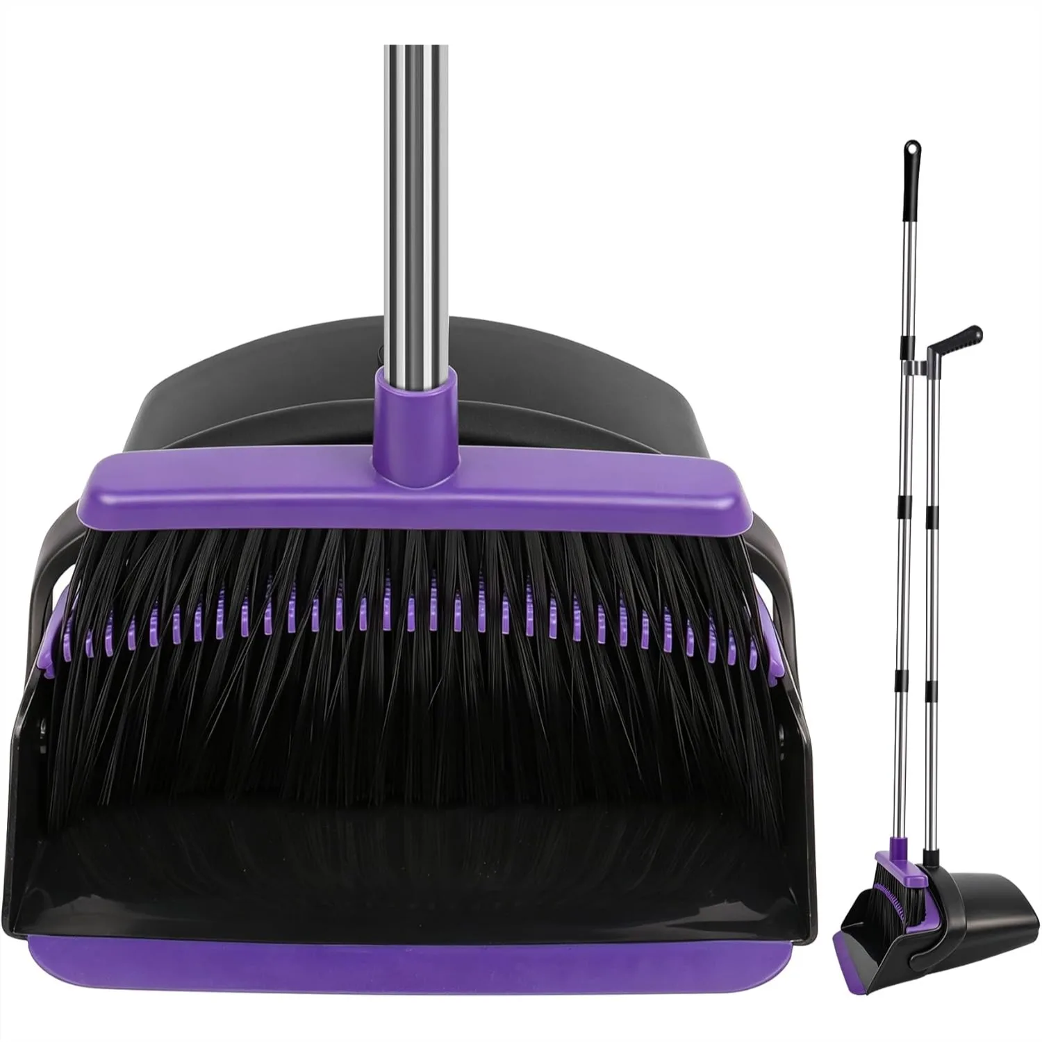 Broom and Dustpan Set, 51" Long Handle Self Cleaning Dustpan with Comb Teeth for Home Kitchen Office
Broom and Dustpan Set, 51" Long Handle Self Cleaning Dustpan with Comb Teeth for Home Kitchen Office
