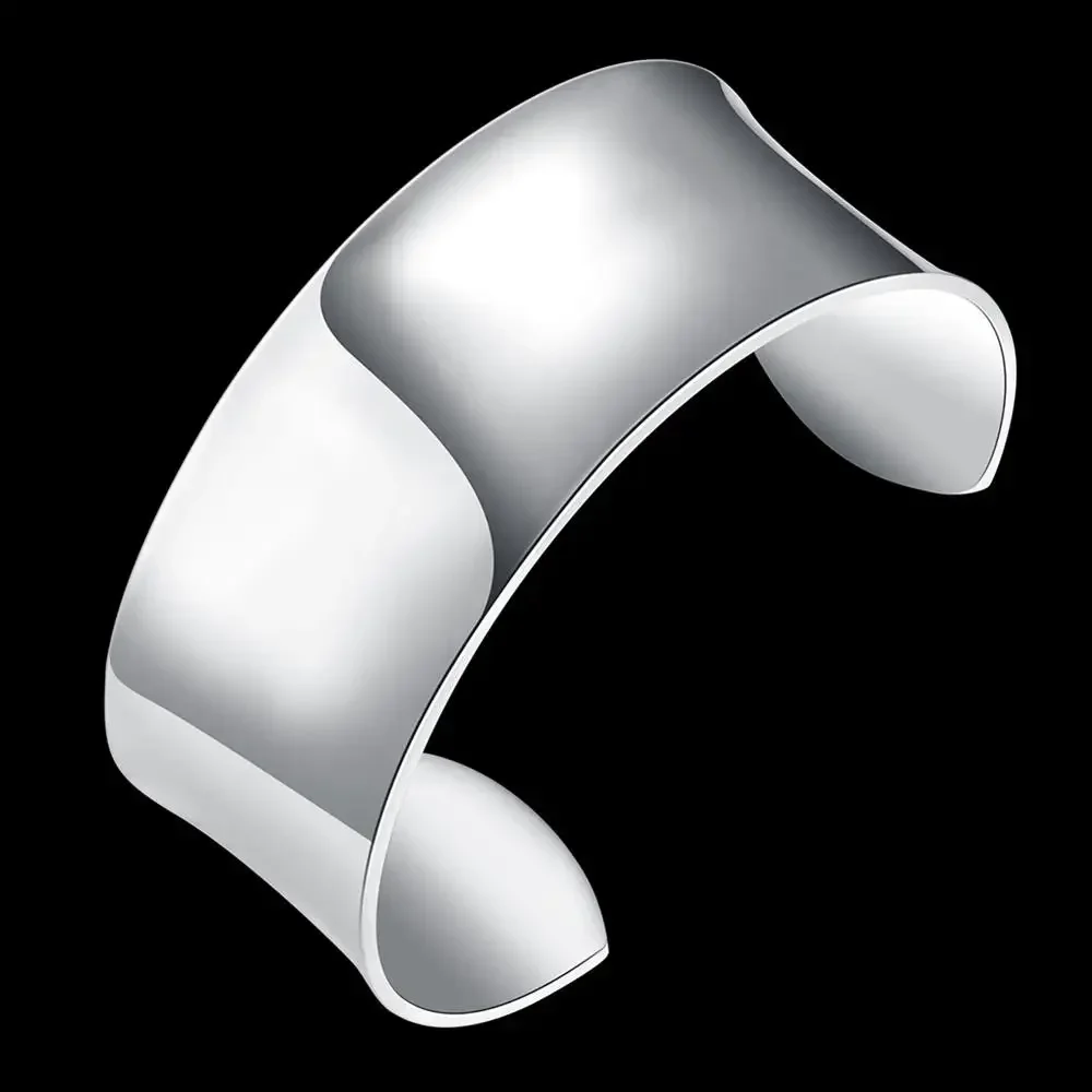 Fine Smooth wide bangles 925 Sterling silver cuff Bracelets for Women Fashion Wedding Party Christmas Gifts popular Jewelry 27g
Fine Smooth wide bangles 925 Sterling silver cuff Bracelets for Women Fashion Wedding Party Christmas Gifts popular Jewelry 27g