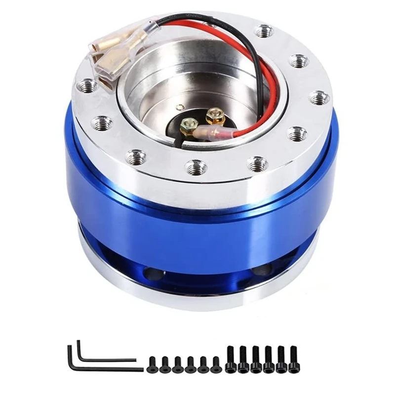 Steering Wheel Hub Adapter Quick Release - Universal 6 Hole Steering Wheel Quick Release Hub Adapter Snap Off Kit, Blue
Steering Wheel Hub Adapter Quick Release - Universal 6 Hole Steering Wheel Quick Release Hub Adapter Snap Off Kit, Blue