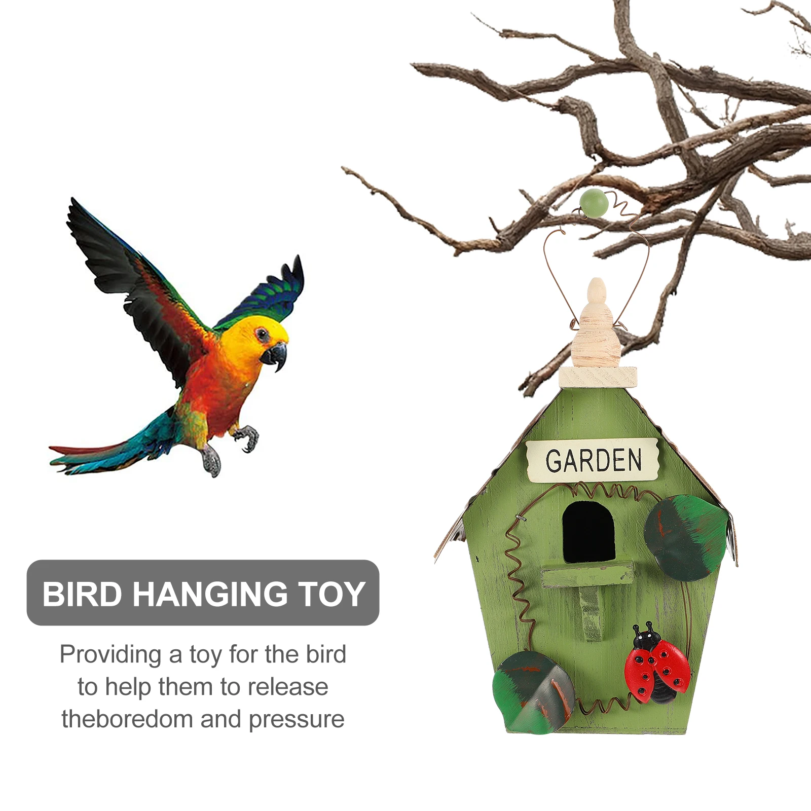 1pc Creative Hanging Bird Nest Wood Bird For Balcony Garden Yard Decor Outdoor Shelter Mini Birdhouse Small Birds Green
1pc Creative Hanging Bird Nest Wood Bird For Balcony Garden Yard Decor Outdoor Shelter Mini Birdhouse Small Birds Green