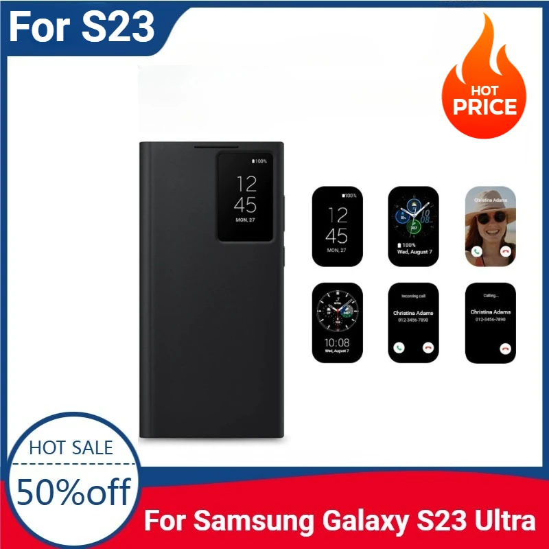 New Flip Case For Samsung Galaxy S23 Ultra S23 Plus S23+ SM-S918B SM-S916B SM-S911B Free-flip Smart View Wallet Leather Cover
New Flip Case For Samsung Galaxy S23 Ultra S23 Plus S23+ SM-S918B SM-S916B SM-S911B Free-flip Smart View Wallet Leather Cover