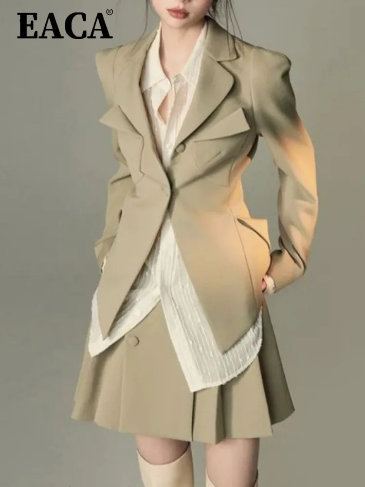 EACA Simple Temperament 2024 Spring And Autumn New Style Solid Color Style White Casual Olive Green Vest Folding Half Skirt
EACA Simple Temperament 2024 Spring And Autumn New Style Solid Color Style White Casual Olive Green Vest Folding Half Skirt