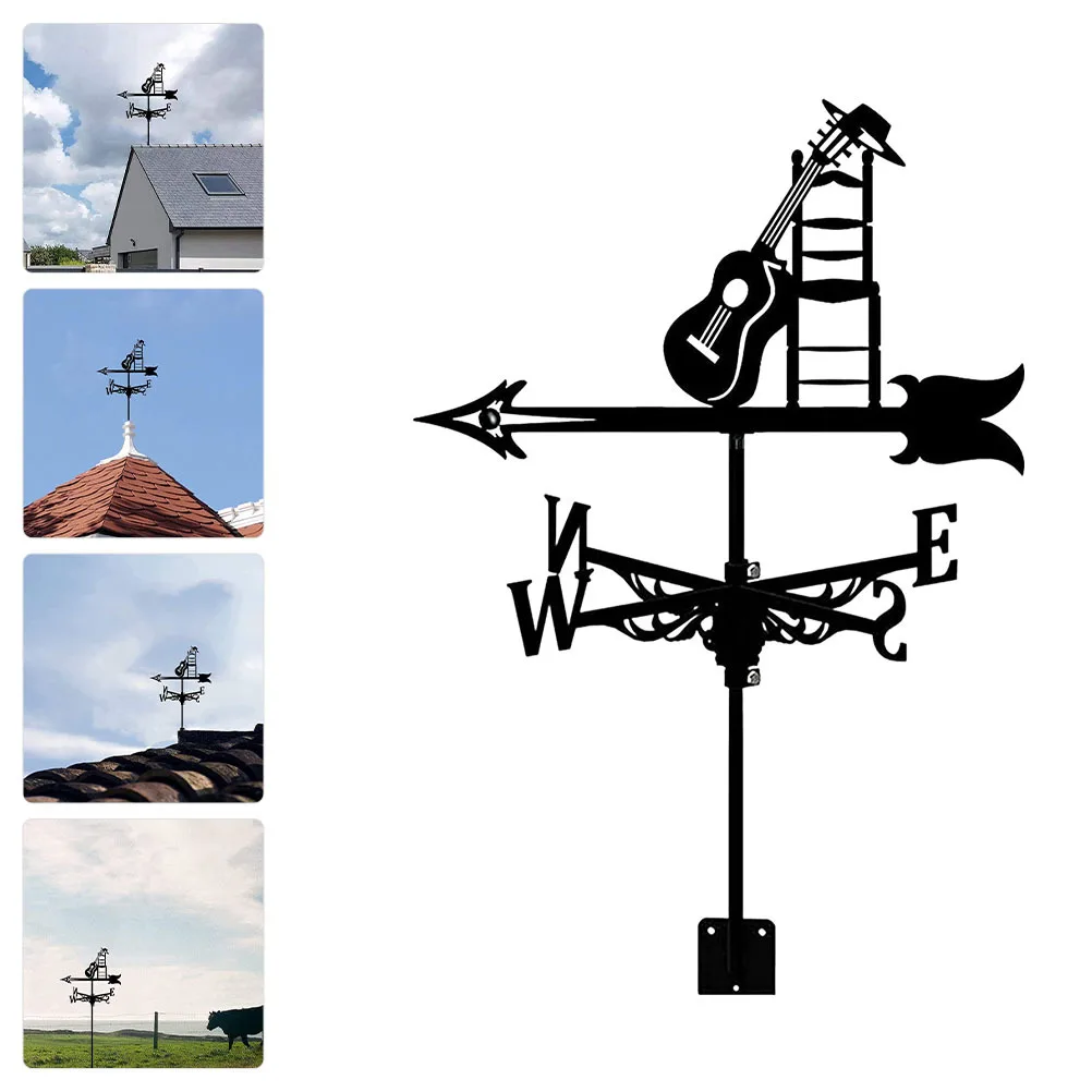 Iron Craft Guitar Weather Vane Strong Metal Wind Direction Indicator for Outdoor Garden Yard Decor Weathervane Decoration
Iron Craft Guitar Weather Vane Strong Metal Wind Direction Indicator for Outdoor Garden Yard Decor Weathervane Decoration