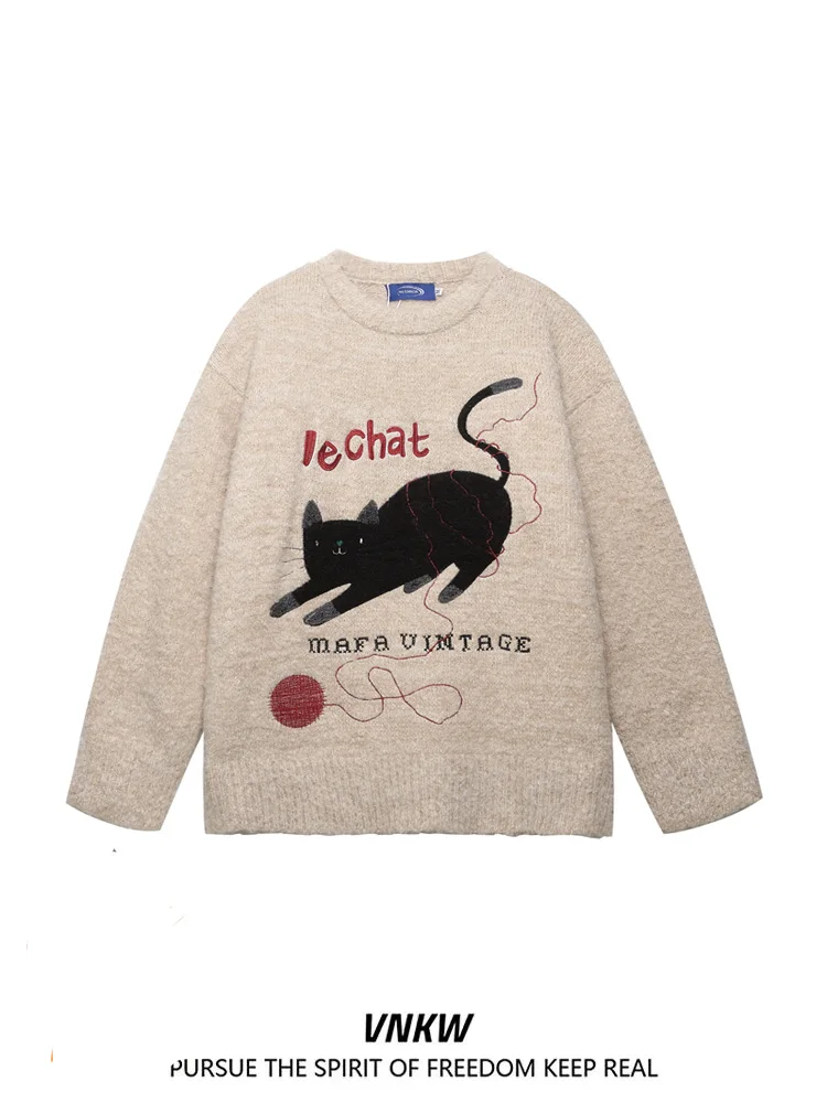 Vintage American College Sle Knitted Sweater Couple Matching Thiened Men's Women's Pattern Warm Autumn Winter Pullover
Vintage American College Sle Knitted Sweater Couple Matching Thiened Men's Women's Pattern Warm Autumn Winter Pullover