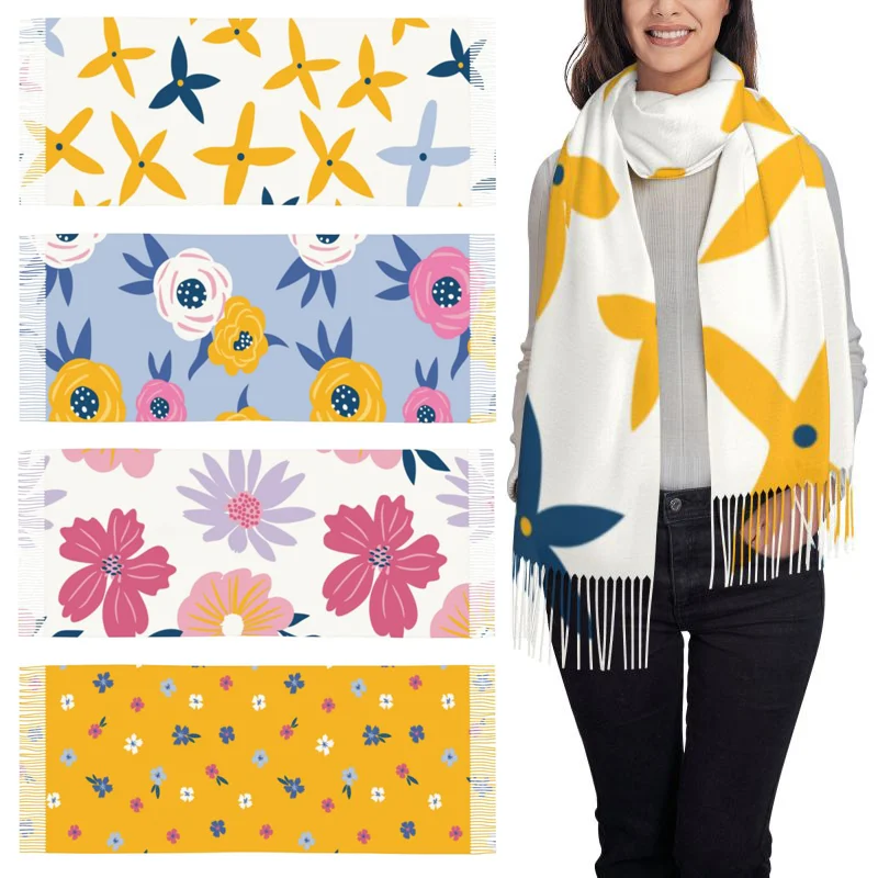 Floral Flower Scarf Ladies Warm Shawl Wrap Lightweight Portable Neck Warmer for Spring Autumn Winter Warm Scarves Women
Floral Flower Scarf Ladies Warm Shawl Wrap Lightweight Portable Neck Warmer for Spring Autumn Winter Warm Scarves Women