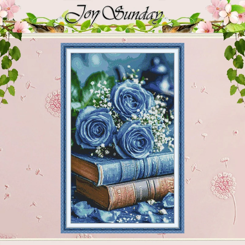 Blue Roses in a Book Patterns Counted Cross Stitch Set DIY 11CT 14CT 16CT Stamped DMC Cross-stitch Kit Embroidery Needlework
Blue Roses in a Book Patterns Counted Cross Stitch Set DIY 11CT 14CT 16CT Stamped DMC Cross-stitch Kit Embroidery Needlework