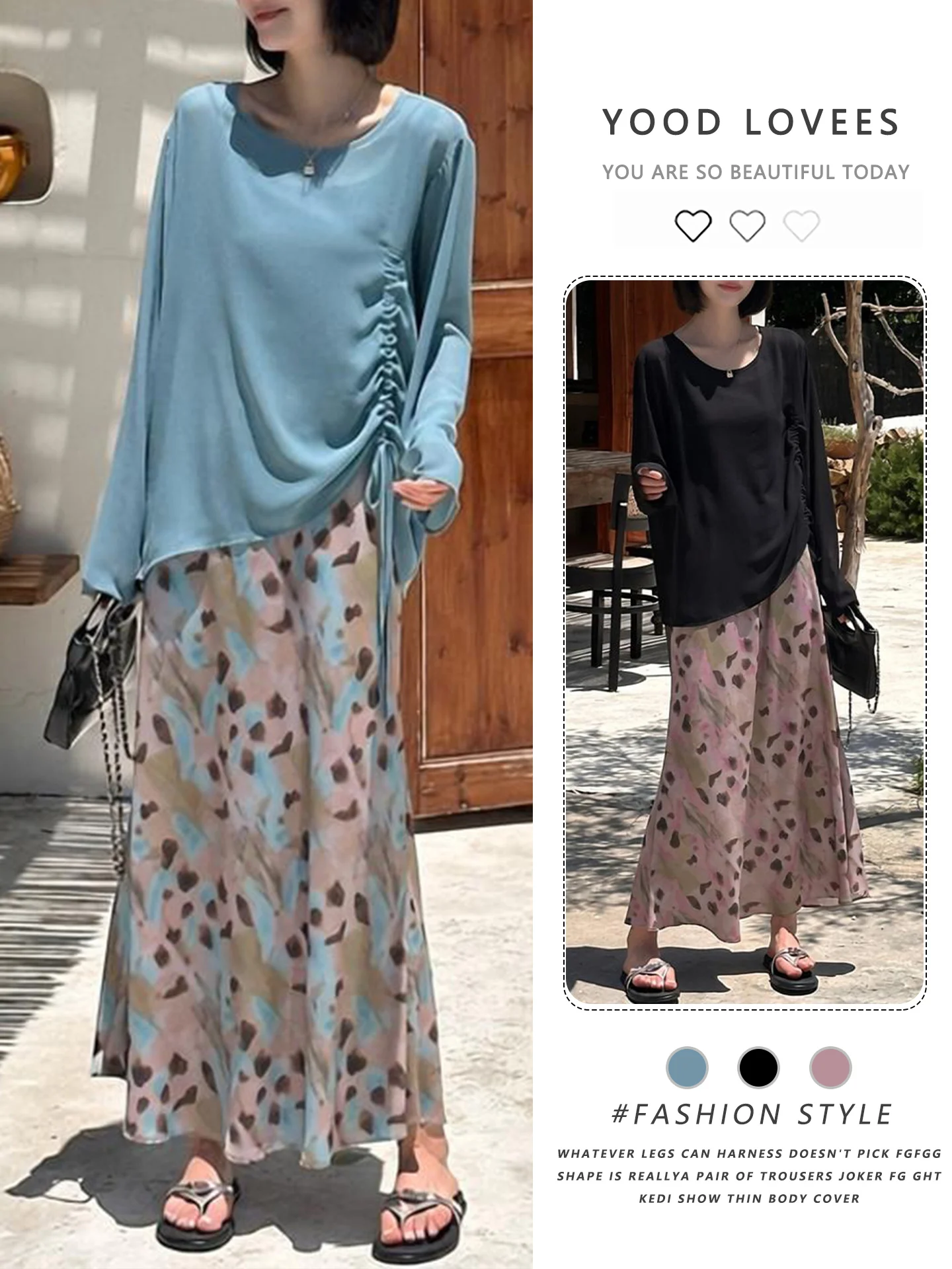 Loose Slimming Korean Style Sun Protection Top And Printed Half Skirt Two Piece Set for Women Summer New Arrival
Loose Slimming Korean Style Sun Protection Top And Printed Half Skirt Two Piece Set for Women Summer New Arrival