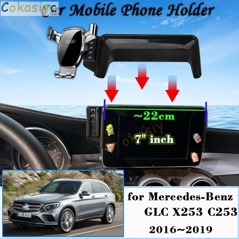 Car Mount for Mercedes-Benz GLC X253 C253 2016~2019 Air Vent Mobile Phone Holder Cellphone Bracket Gravity Stand Accessories
Car Mount for Mercedes-Benz GLC X253 C253 2016~2019 Air Vent Mobile Phone Holder Cellphone Bracket Gravity Stand Accessories