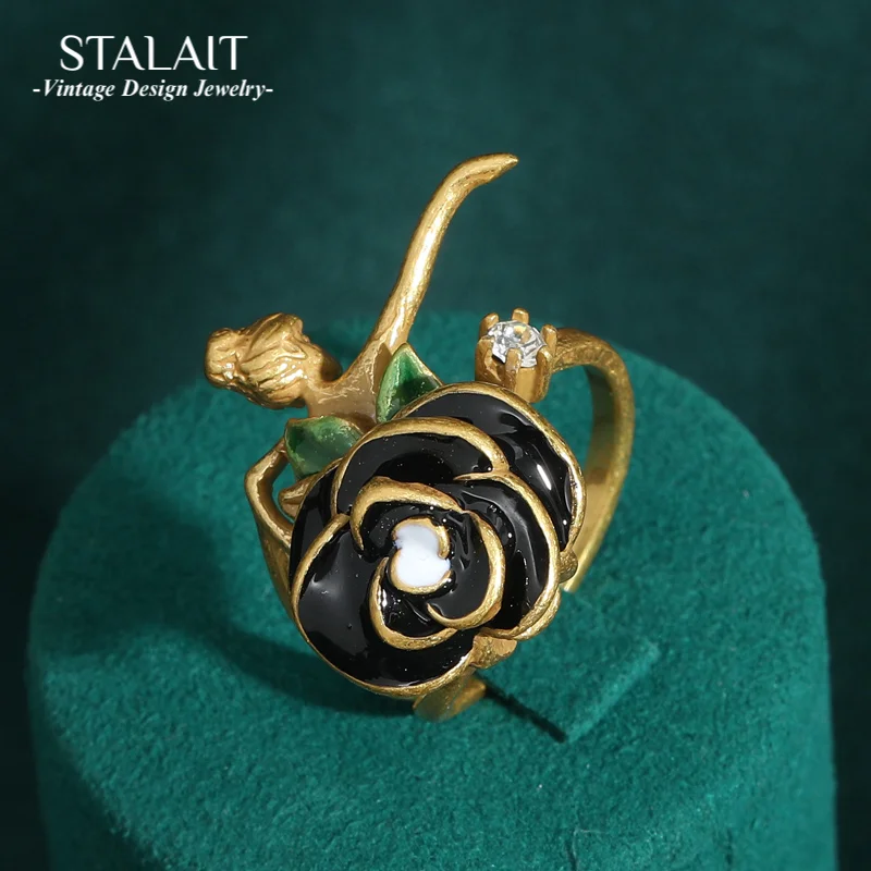 Romantic Ballet Girl Rose Flower Dripping Oil Camellia Vintage Rings Antique Jewelry Gold Color Accessories for Women Luxury New
Romantic Ballet Girl Rose Flower Dripping Oil Camellia Vintage Rings Antique Jewelry Gold Color Accessories for Women Luxury New