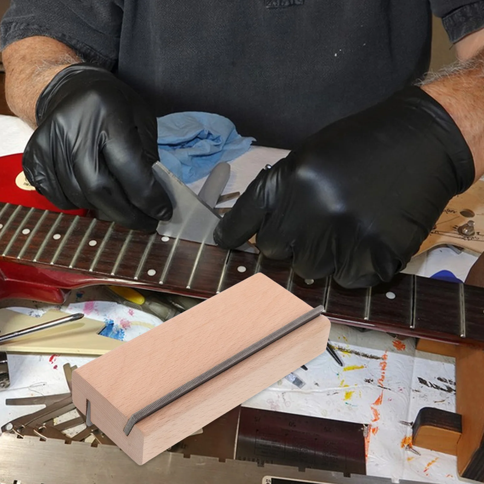 Guitar Repair Tool Fret Beveling File Fingerboard Accessories Polishing Accessory Ruler 
Guitar Repair Tool Fret Beveling File Fingerboard Accessories Polishing Accessory Ruler