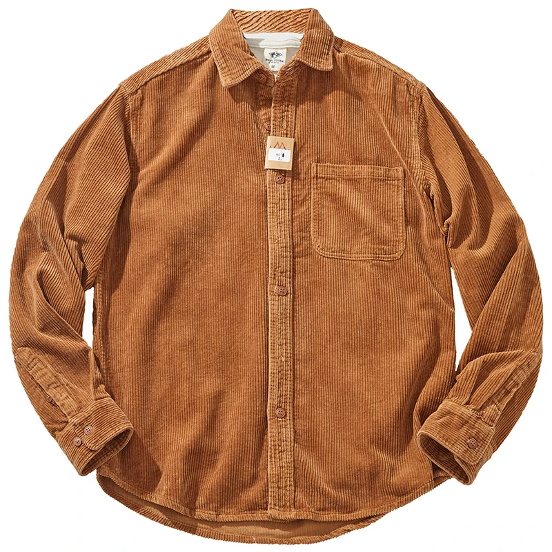 Stylish Men's Thick Corduroy Shirt Jacket with Vintage Design for Autumn and Winter
Stylish Men's Thick Corduroy Shirt Jacket with Vintage Design for Autumn and Winter
