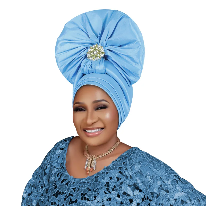 2025 African Female Turban Cap Women's Autogele Headtie Nigeria Diamonds Fan Gele Wedding Party Head Wraps Headwear Turbante
2025 African Female Turban Cap Women's Autogele Headtie Nigeria Diamonds Fan Gele Wedding Party Head Wraps Headwear Turbante