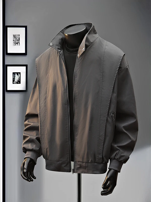 Повседневная свободная мужская куртка с воротником-стойкой, ветрозащитная, модная, молодежная, из полиэстера, нейлона и композитного волокна, с длинными рукавами, на молнии
Повседневная свободная мужская куртка с воротником-стойкой, ветрозащитная, модная, молодежная, из полиэстера, нейлона и композитного волокна, с длинными рукавами, на молнии