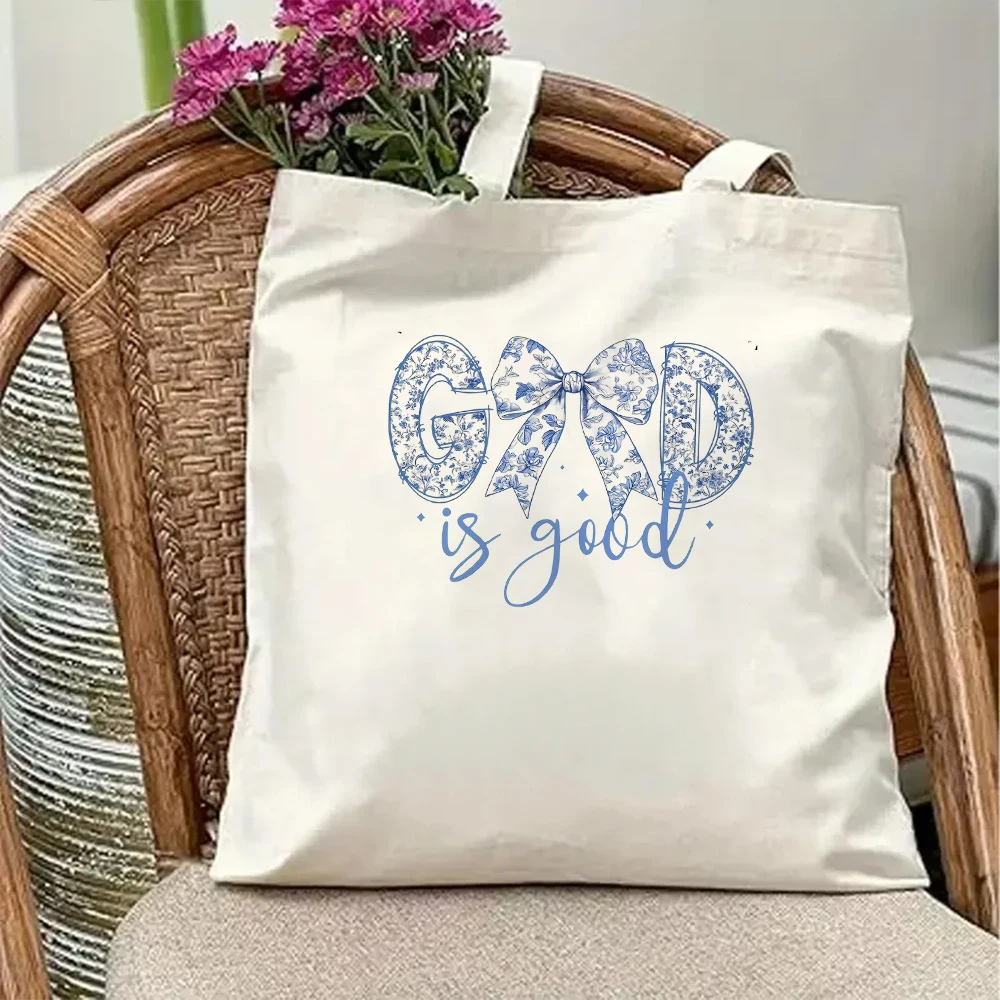 Christian God Is Good Canvas Tote Bag Floral Bow Religious Faith Quote Shoulder Handbag Shopping Grocery Book Bag Church Gift
Christian God Is Good Canvas Tote Bag Floral Bow Religious Faith Quote Shoulder Handbag Shopping Grocery Book Bag Church Gift