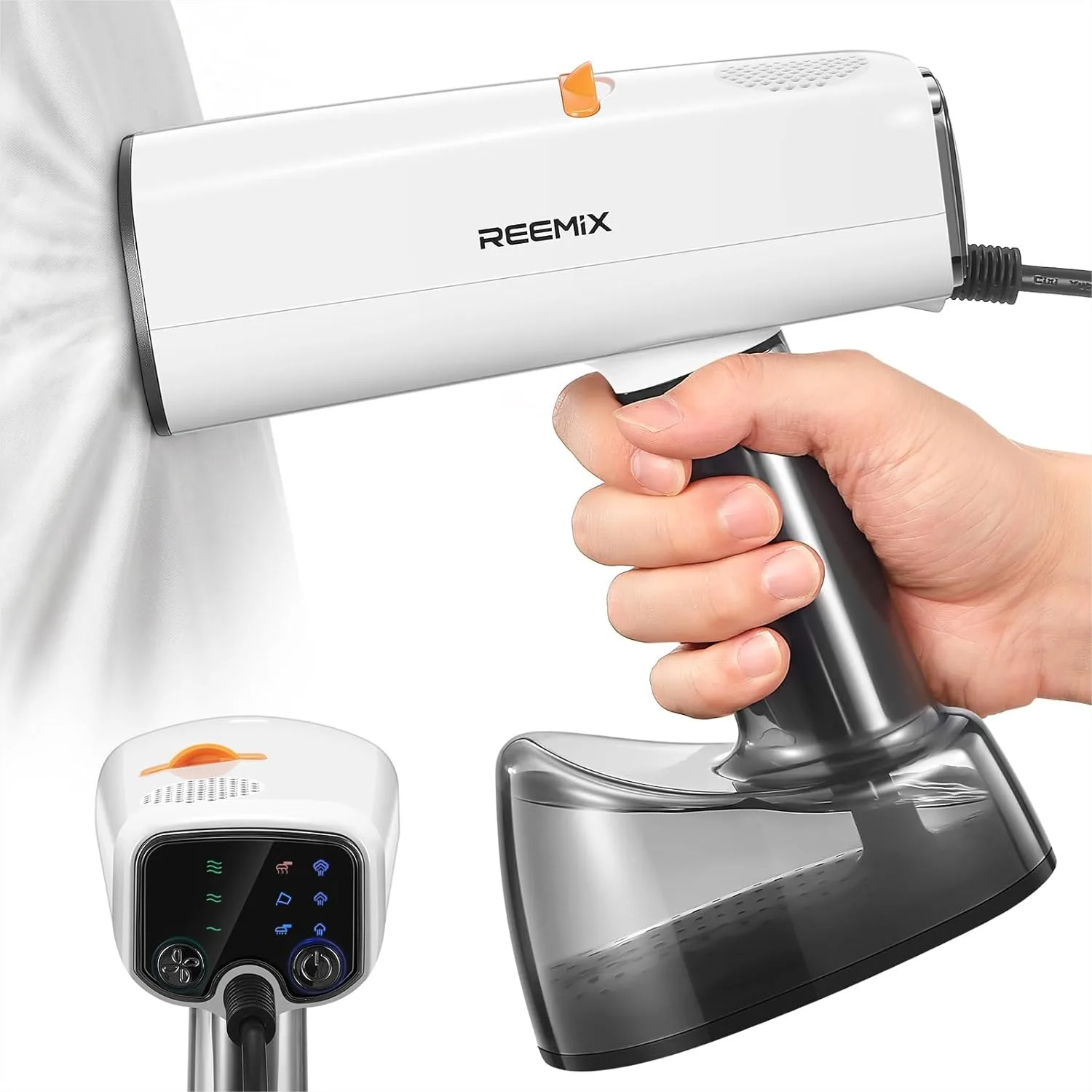 Handheld Vacuum Steamer for Clothes, 4500Pa Suction, 3 Adjustable Levels, LED Display, 440ML Detachable Tank, Fast Wrinkle
Handheld Vacuum Steamer for Clothes, 4500Pa Suction, 3 Adjustable Levels, LED Display, 440ML Detachable Tank, Fast Wrinkle