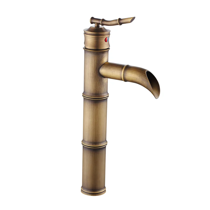 Kitchen Faucet Faucet High Bamboo Hot and Cold Water with Two Pipes Brass Basin Faucet Antique Bathroom Faucet
Kitchen Faucet Faucet High Bamboo Hot and Cold Water with Two Pipes Brass Basin Faucet Antique Bathroom Faucet