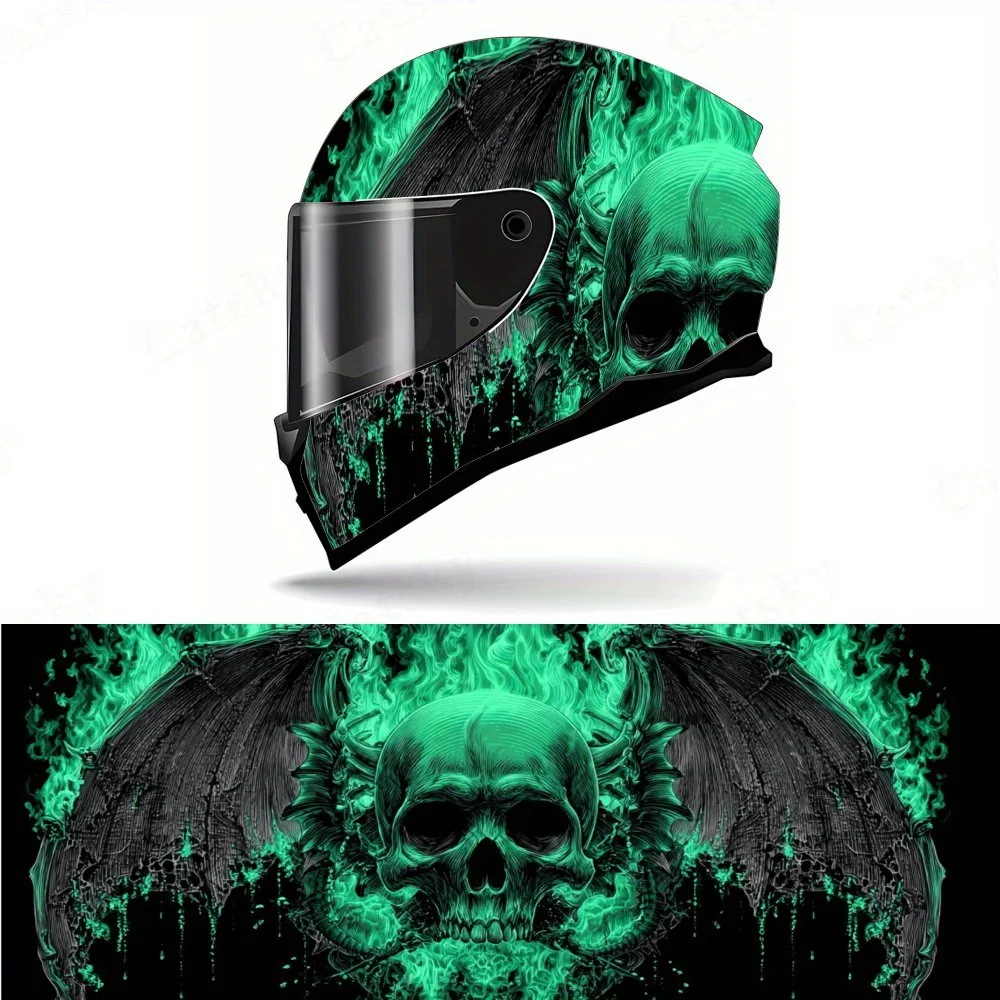 Виниловые накидки на шлем Ghostly Fire Skull, водонепроницаемые устойчивые к царапинам наклейки на анфас, прочный художественный дизайн из ПВХ, инстан
Виниловые накидки на шлем Ghostly Fire Skull, водонепроницаемые устойчивые к царапинам наклейки на анфас, прочный художественный дизайн из ПВХ, инстан