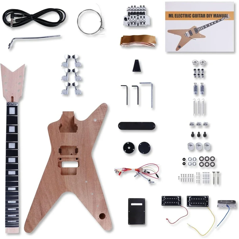 DIY Electric Guitar Kits with Mahogany Body and Neck - ebony Fingerboard and All Components Included (ML)
DIY Electric Guitar Kits with Mahogany Body and Neck - ebony Fingerboard and All Components Included (ML)