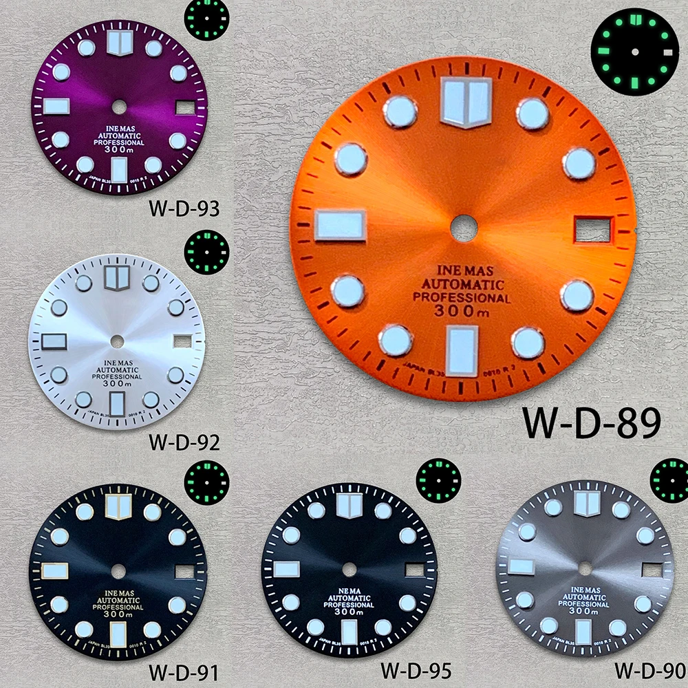 28.5mm S Logo Sunray Enamel Dial Suitable For NH35/NH36/4R/7S Japanese Automatic Movement Green Luminous Watch Accessories
28.5mm S Logo Sunray Enamel Dial Suitable For NH35/NH36/4R/7S Japanese Automatic Movement Green Luminous Watch Accessories